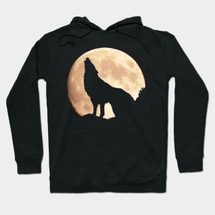 Wolf on the moon Hoodie